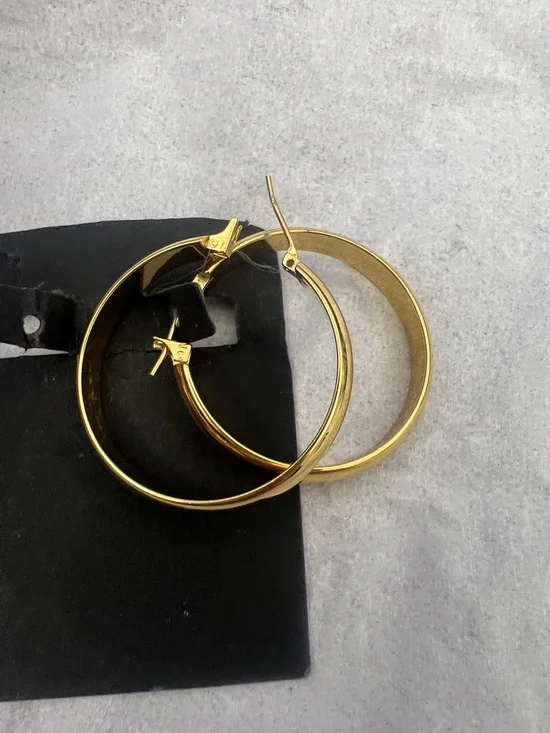 Monet Gold-Tone Hoop Earrings - Picture 5 of 7